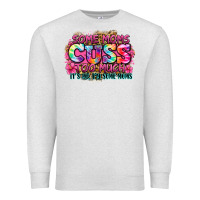 Oatmeal Heather some moms cuss too much it's me i'm some moms Premium Sweatshirt - Zillion Design Studio