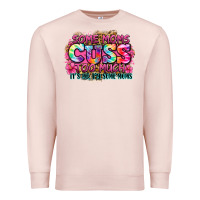 Pale Pink some moms cuss too much it's me i'm some moms Premium Sweatshirt - Zillion Design Studio