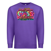 Purple some moms cuss too much it's me i'm some moms Premium Sweatshirt - Zillion Design Studio