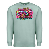 Seafoam some moms cuss too much it's me i'm some moms Premium Sweatshirt - Zillion Design Studio