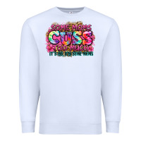 White some moms cuss too much it's me i'm some moms Premium Sweatshirt - Zillion Design Studio