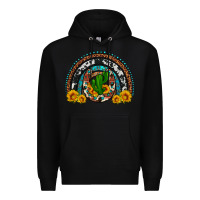 Black cactus sunflower horseshoe rainbow Premium Hoodie - Artiststas