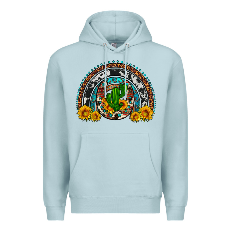 Cactus Sunflower Horseshoe Rainbow Premium Hoodie by Artiststas | Teevron
