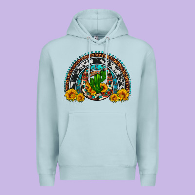 Cactus Sunflower Horseshoe Rainbow Premium Hoodie Designed By Artiststas