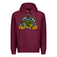 Burgundy cactus sunflower horseshoe rainbow Premium Hoodie - Artiststas