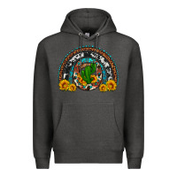 Charcoal Heather cactus sunflower horseshoe rainbow Premium Hoodie - Artiststas