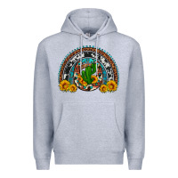 Heather Grey cactus sunflower horseshoe rainbow Premium Hoodie - Artiststas