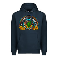 Navy cactus sunflower horseshoe rainbow Premium Hoodie - Artiststas