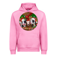 Fuchsia Pink Christmas heifers Christmas Urban Hoodie - Jasminsmagicworld