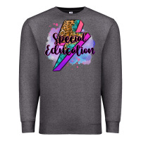 Charcoal Heather special eduation teacher lightning bolt Premium Sweatshirt - Zillion Design Studio