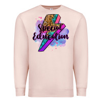 Pale Pink special eduation teacher lightning bolt Premium Sweatshirt - Zillion Design Studio