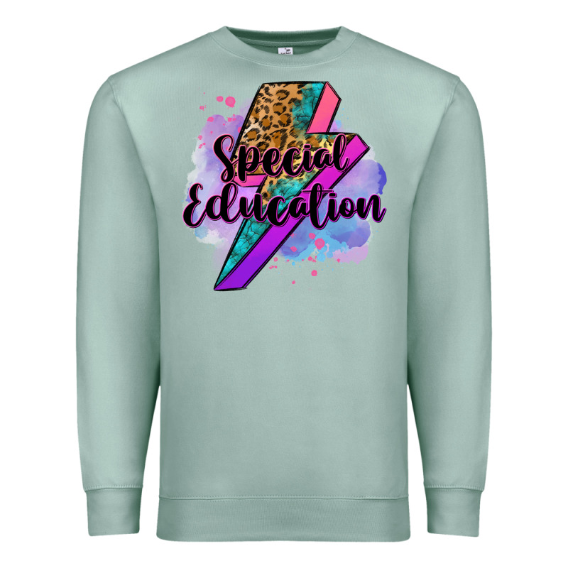 Special Eduation Teacher Lightning Bolt Premium Sweatshirt by Zillion Design Studio | Teevron