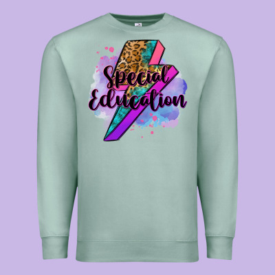 Special Eduation Teacher Lightning Bolt Premium Sweatshirt Designed By Zillion Design Studio
