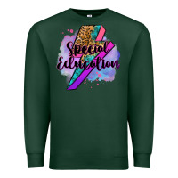 Sports Green special eduation teacher lightning bolt Premium Sweatshirt - Zillion Design Studio