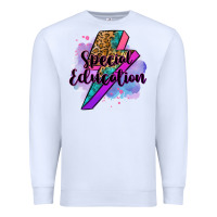 White special eduation teacher lightning bolt Premium Sweatshirt - Zillion Design Studio
