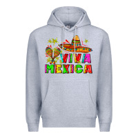 Heather Grey viva mexica Premium Hoodie - AdoDesignShop