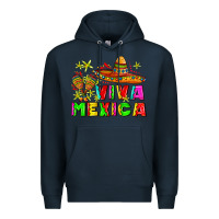 Navy viva mexica Premium Hoodie - AdoDesignShop