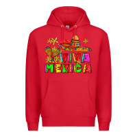 Red viva mexica Premium Hoodie - AdoDesignShop