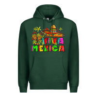 Sports Green viva mexica Premium Hoodie - AdoDesignShop