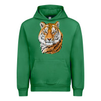 Emerald Tiger Head Urban Hoodie - LillyAllenDesigns