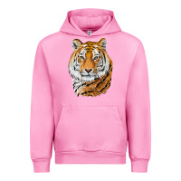 Fuchsia Pink Tiger Head Urban Hoodie - LillyAllenDesigns