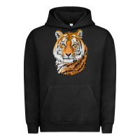 Pigment Black Tiger Head Urban Hoodie - LillyAllenDesigns