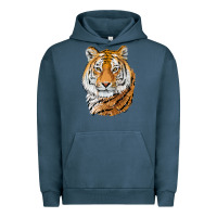 Pigment Midnight Navy Tiger Head Urban Hoodie - LillyAllenDesigns
