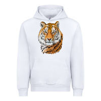 White Tiger Head Urban Hoodie - LillyAllenDesigns