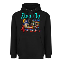 Black stay fly for the 4 th of july Heavyweight Hoodie - Zillion Design Studio