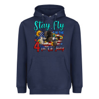 Navy stay fly for the 4 th of july Heavyweight Hoodie - Zillion Design Studio
