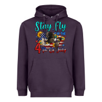 Plum stay fly for the 4 th of july Heavyweight Hoodie - Zillion Design Studio