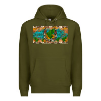 Army Green cactus sunflower horseshoe license plate Premium Hoodie - Artiststas