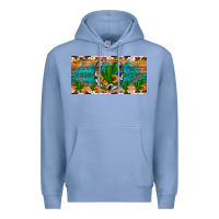 Colony Blue cactus sunflower horseshoe license plate Premium Hoodie - Artiststas