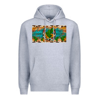 Heather Grey cactus sunflower horseshoe license plate Premium Hoodie - Artiststas