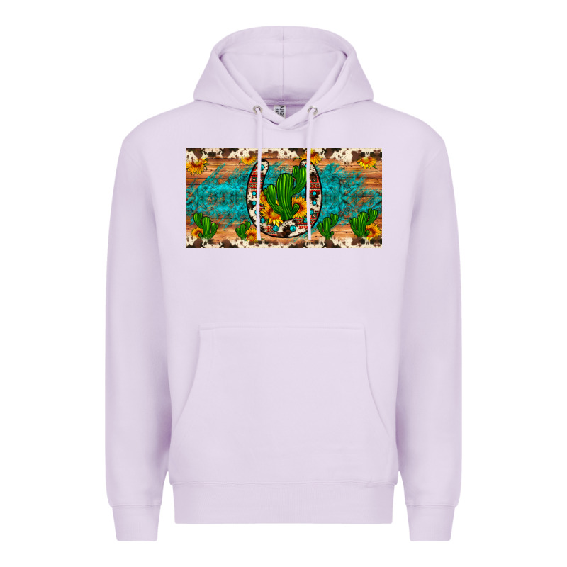 Cactus Sunflower Horseshoe License Plate Premium Hoodie by Artiststas | Teevron