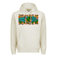 Oatmeal Heather cactus sunflower horseshoe license plate Premium Hoodie - Artiststas