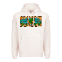 Pale Pink cactus sunflower horseshoe license plate Premium Hoodie - Artiststas