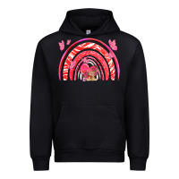Black valentines day rainbow with heart Urban Hoodie - NancyCooperArtShop