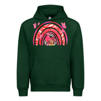 Forest Green valentines day rainbow with heart Urban Hoodie - NancyCooperArtShop