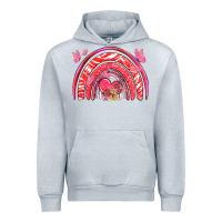 Heather Grey valentines day rainbow with heart Urban Hoodie - NancyCooperArtShop