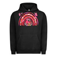Pigment Black valentines day rainbow with heart Urban Hoodie - NancyCooperArtShop