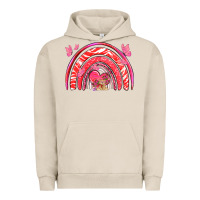 Pigment French Oak valentines day rainbow with heart Urban Hoodie - NancyCooperArtShop