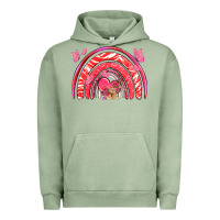 Pigment Oil Green valentines day rainbow with heart Urban Hoodie - NancyCooperArtShop