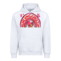 White valentines day rainbow with heart Urban Hoodie - NancyCooperArtShop