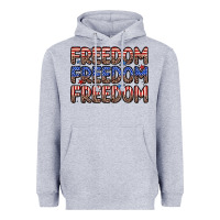 Heather Grey freedom freedom freedom Heavyweight Hoodie - Zillion Design Studio