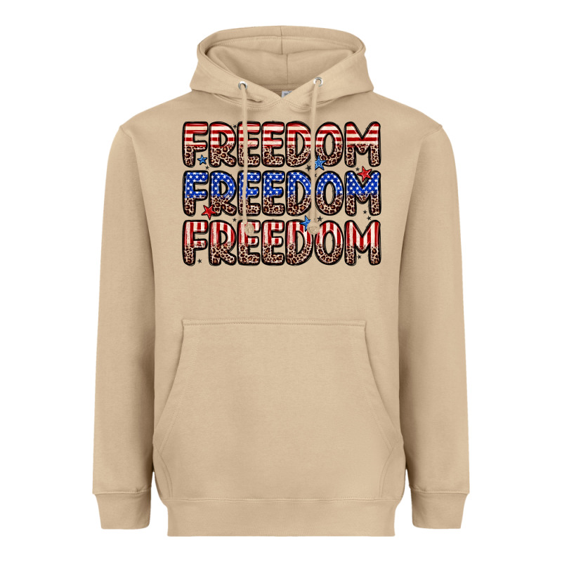 Freedom Freedom Freedom Heavyweight Hoodie by Zillion Design Studio | Teevron