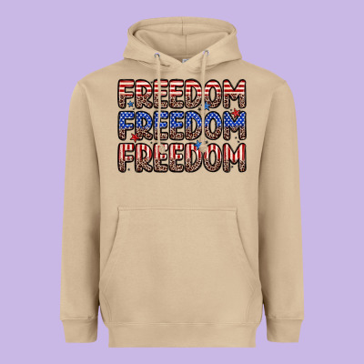 Freedom Freedom Freedom Heavyweight Hoodie Designed By Zillion Design Studio