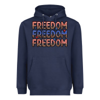 Navy freedom freedom freedom Heavyweight Hoodie - Zillion Design Studio