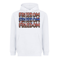White freedom freedom freedom Heavyweight Hoodie - Zillion Design Studio
