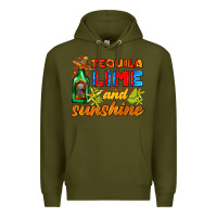 Army Green tequila lime and sunshine Premium Hoodie - AdoDesignShop